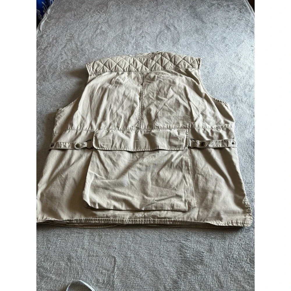 Vintage Browning 90's Multi Pocket Hunting Fishing Utility Vest  Khaki Tan XL